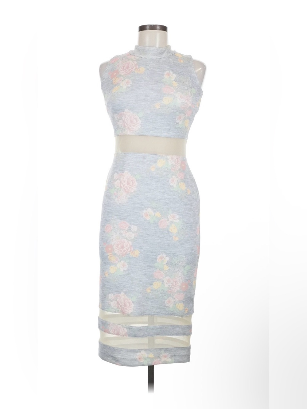 NWOT KARDASHIAN KOLLECTION floral mock neck dress size 6